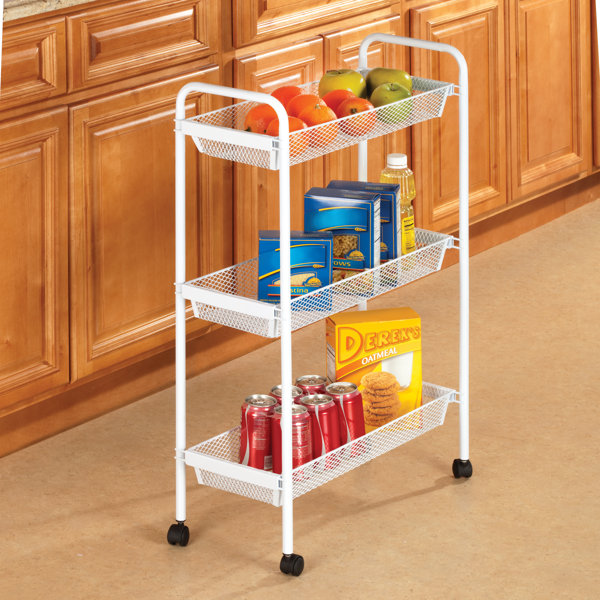 Gorman Deluxe 3 Tier Rolling Bar Cart By Rebrilliant