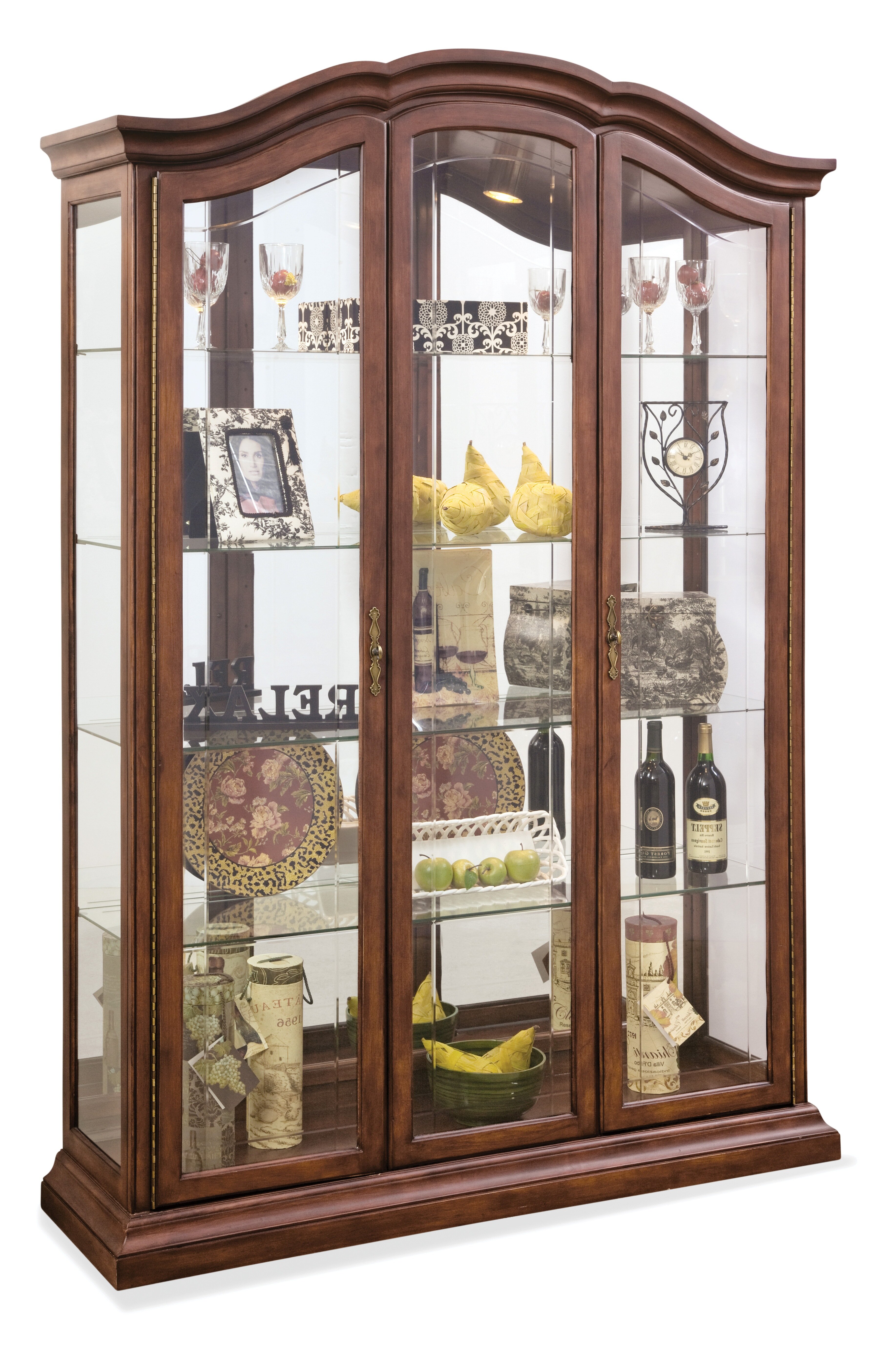 Elrosa Lighted Curio Cabinet