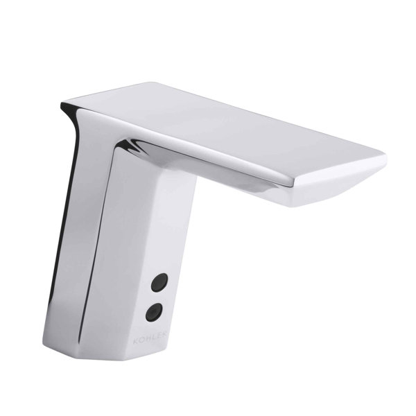 Geometric Single-Hole Touchless Dc-Powered Commercial Bathroom Sink Faucet with Insight Technology, Temperature Mixer and 6-3/4 Spout by Kohler
