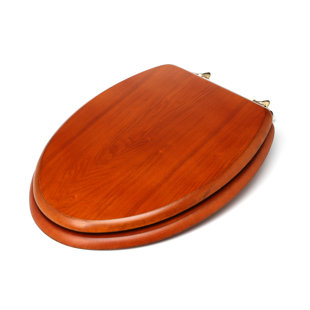 Cherry Wood Toilet Seat Wayfair Decorative Wood Elongated Toilet Seat