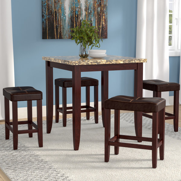 Dejean 5 Piece Counter Height Dining Set By Latitude Run No Copoun