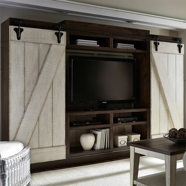 August Grove TV Stands With Hutch