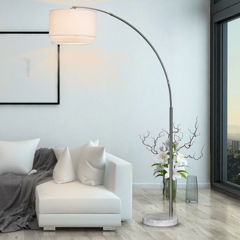 Orren Ellis Hayden Double Shade 81 Arched Floor Lamp Reviews