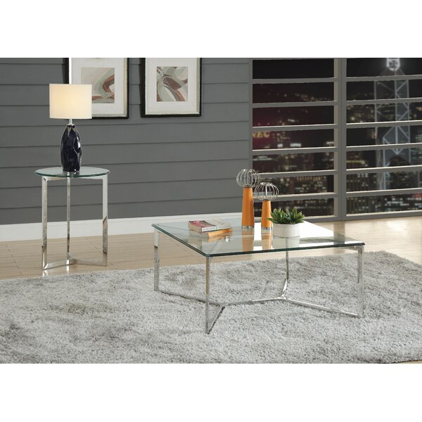 Mashburn Tempered Glass 2 Piece Coffee Table Set By Wrought Studio
