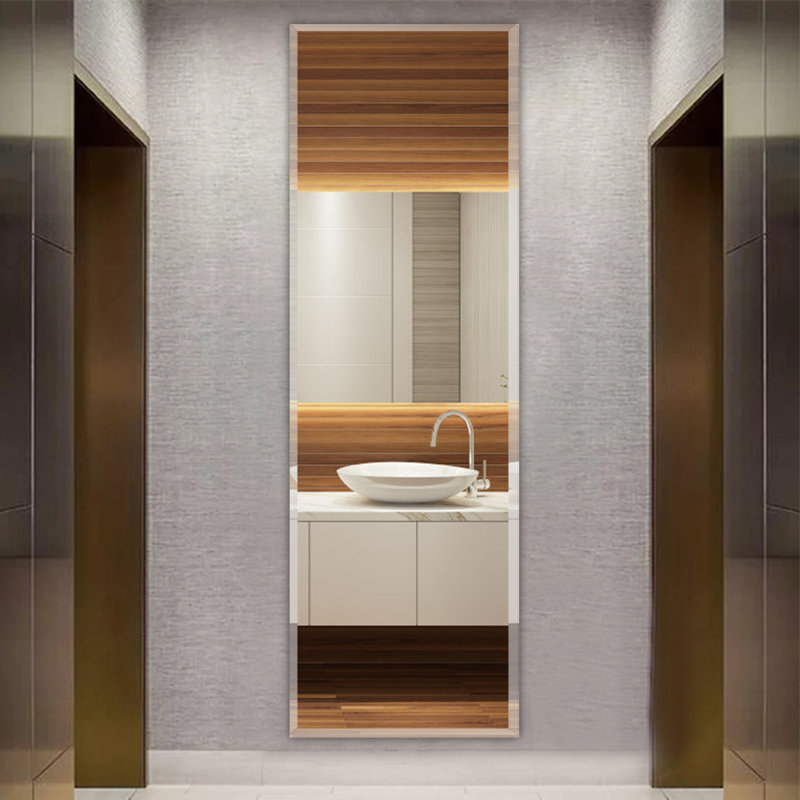 Orren Ellis Krystian Contemporary Beveled Frameless Full Length