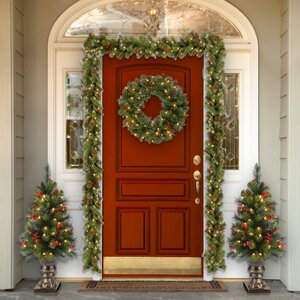 Spruce Pre-Lit Garland with 50 Clear Lights