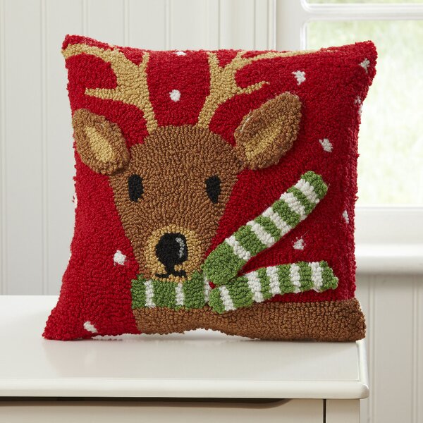 Reindeer Huggable Hooked Pillow by Birch Lane Kids™