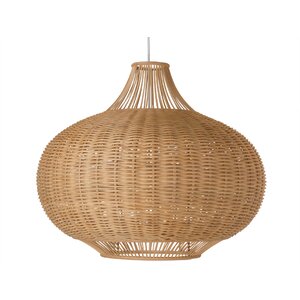 1-Light Wicker Pendant Lamp