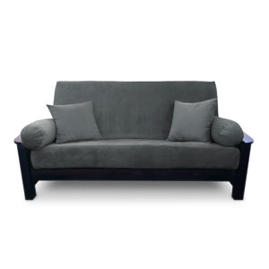 Simoes Solid Box Cushion Futon Slipcover