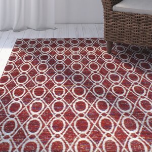 Portmarnock Hand-Woven Red Area Rug