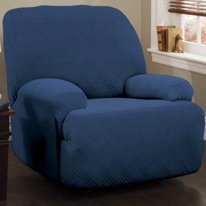 Double Diamond Stretch Sensations Box Cushion Recliner Slipcover