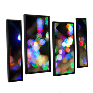 Bokeh 2 by Cody York 4 Piece Framed Graphic Art on Canvas Set
