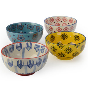 4 Piece Naples 23 oz. Rice Bowl Set