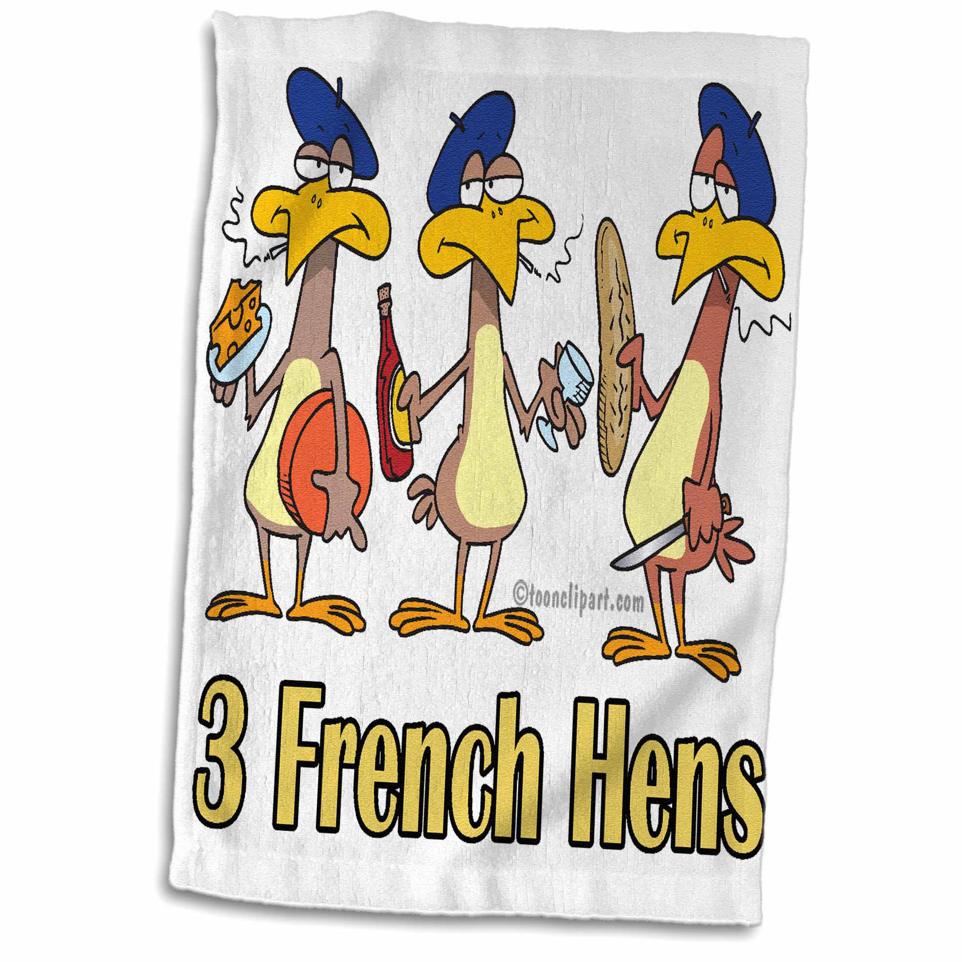 Symple Stuff 3 French Hens Hand Towel