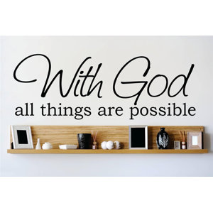 With God All Things Are Possible Wall Decal