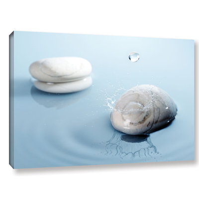 Zen Rain IV Graphic Art on Wrapped Canvas Latitude Run Size 32 H x 48 W x 2 D