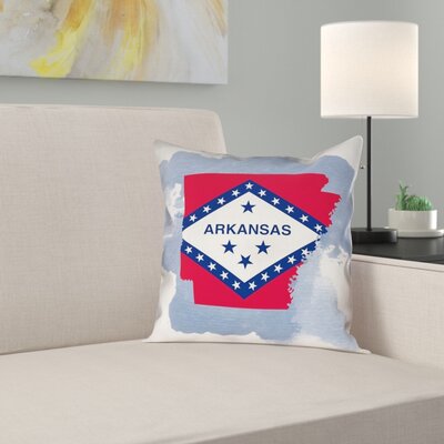 Arkansas Flag in , Throw Pillow East Urban Home Size: 18