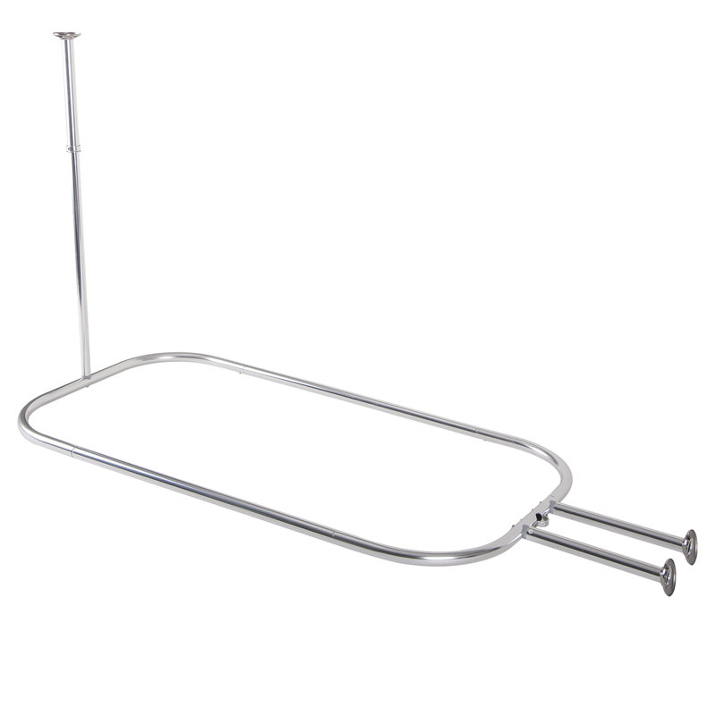 Utopiaalley Rust Free Hoop 24 Oval Fixed Shower Curtain Enclosure