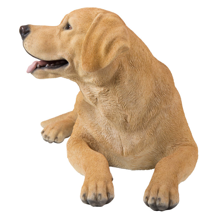 Realistic Faithful Friend Yellow Labrador Dog Indoor//Outdoor Garden Statue