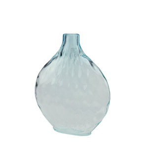 Disc Shaped Ombru00e9 Hand Blown Glass Vase