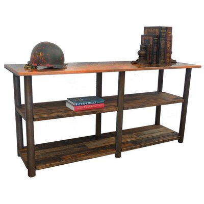 Urban 9-5 Console Table  Table Base Color: Brown, Table Top Color: Orange