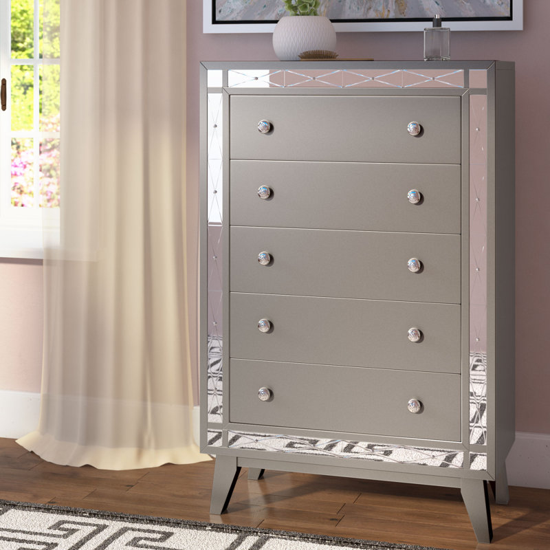 Willa Arlo Interiors Alessia 5 Drawer Chest Reviews Wayfair