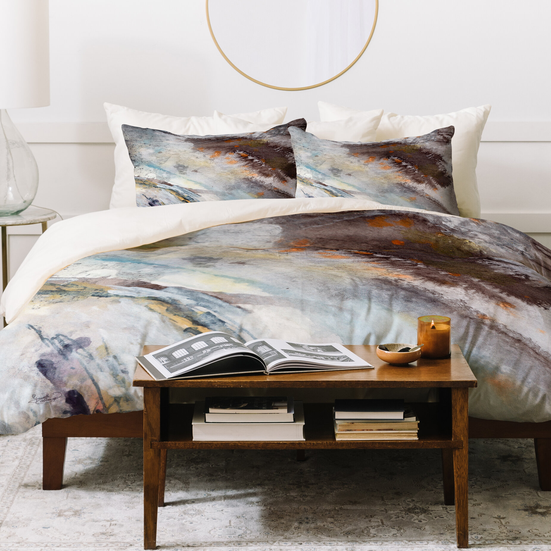 East Urban Home Ginette Fine Art Rustic Duvet Cover Set Wayfair Ca