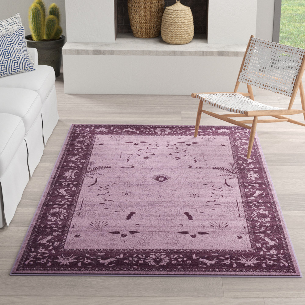 Mistana Shailene Oriental Dark Purple Light Area Rug Mistana Shailene Oriental Dark Purple