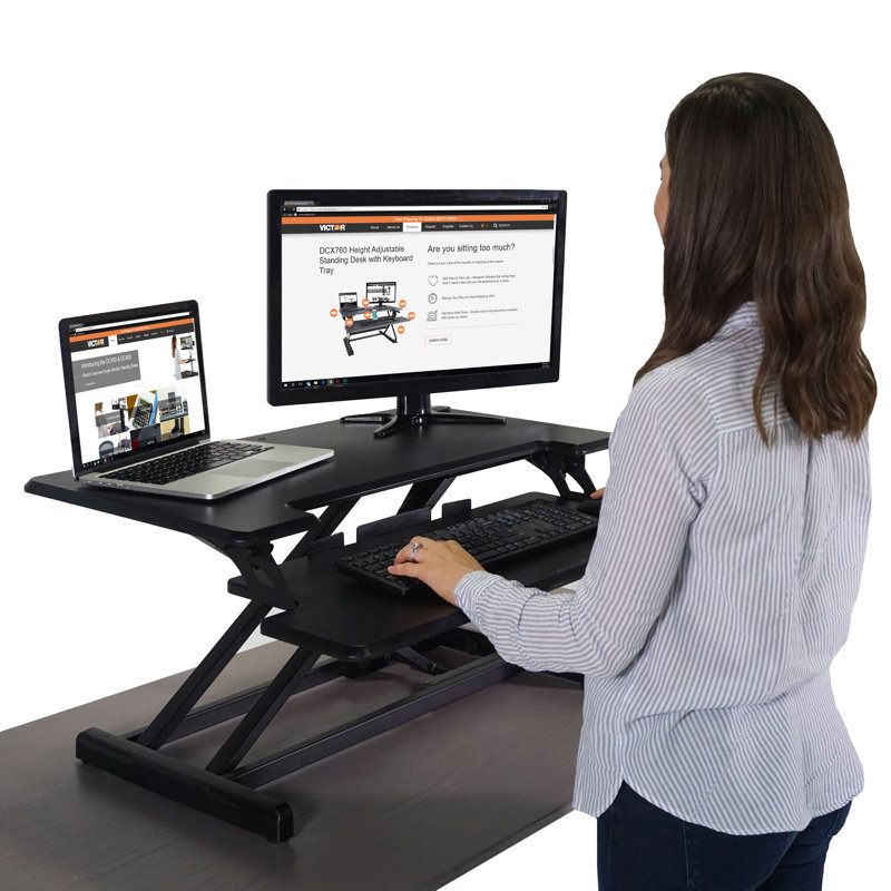 Symple Stuff Arsenault Compact Height Adjustable Standing Desk