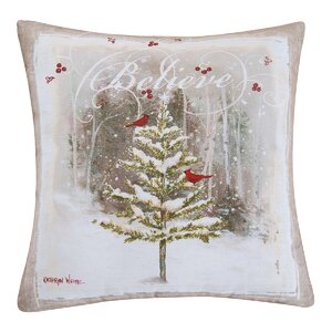 Kerstetter Believe Tree Throw Pillow