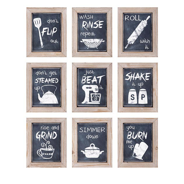 Woodland Imports 9 Piece Kitchen Inspirations Wall Decor Reviews 9 Piece Kitchen Inspirations Wall Decor
