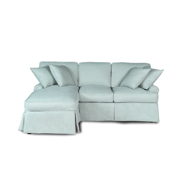 Online Shopping Huguley Slipcovered Reversible Sleeper Sectional Snag This Hot Sale! 30% Off
