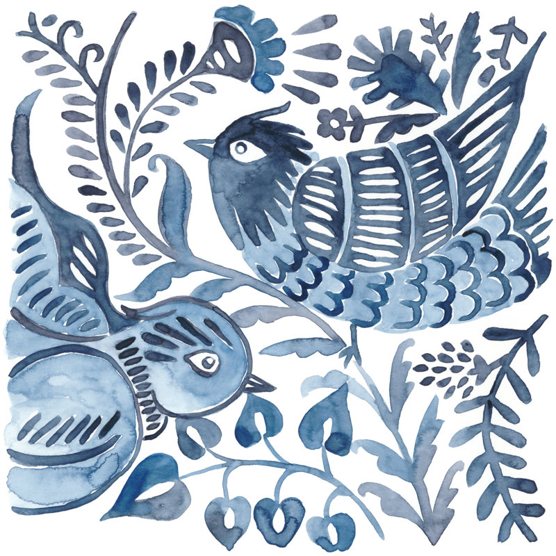 Indigo Ornament Iii Wrapped Canvas Painting On Canvas Reviews