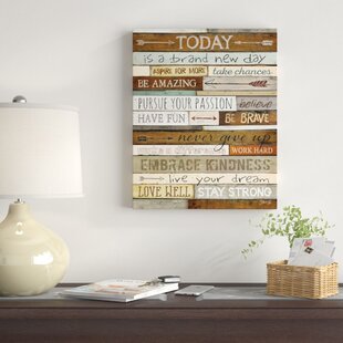 Today Wrapped Canvas Textual Art On Canvas