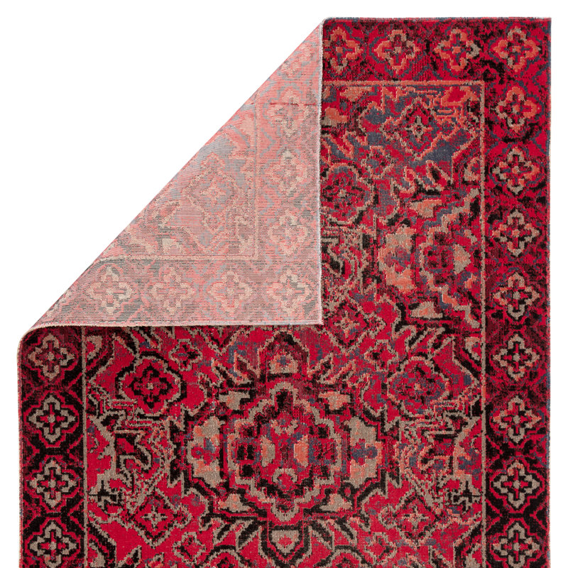 World Menagerie Jamil Medallion Red Indoor Outdoor Area Rug World Menagerie Jamil Medallion Red