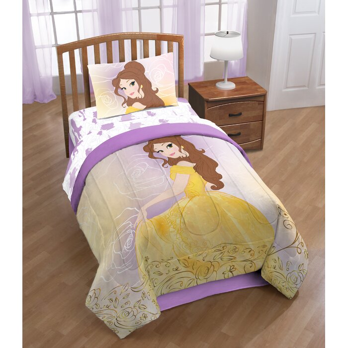 Disney Beauty The Beast Belle En Rose Sheet Set