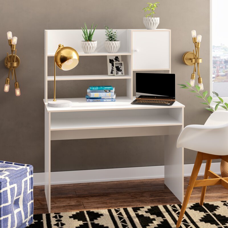 Ebern Designs Cropper Desk With Hutch Reviews Wayfair