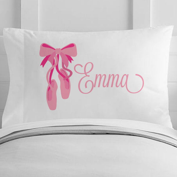 4 Wooden Shoes Personalized Ballerina Toddler Pillow Case Wayfair