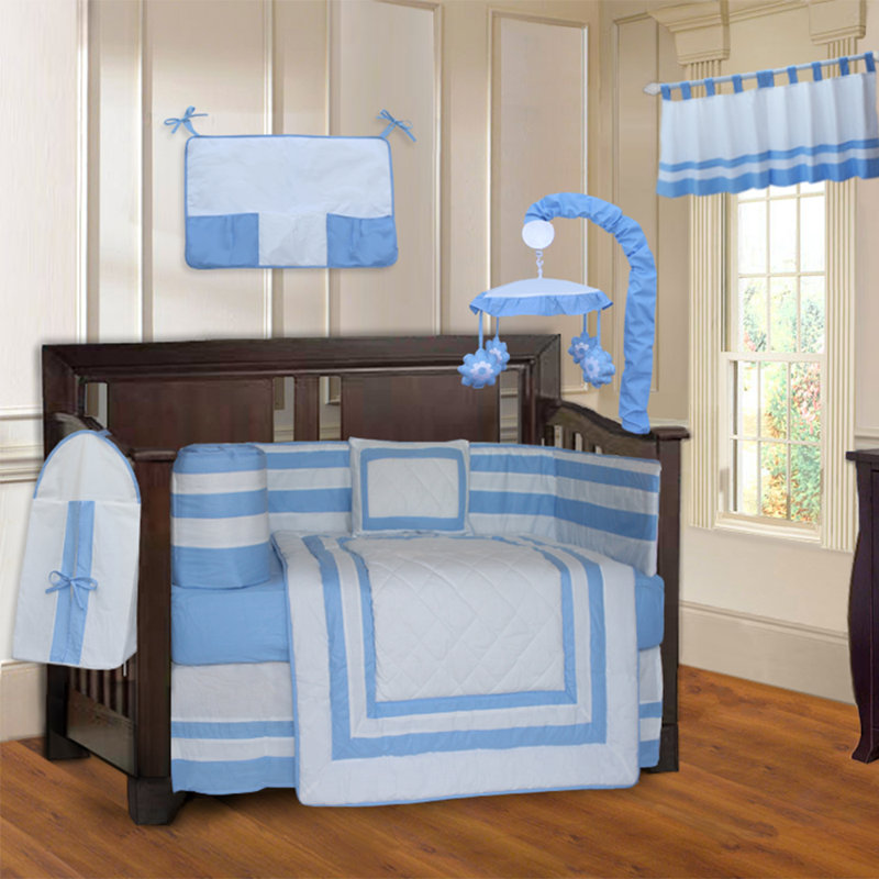 Zoomie Kids Andelain Modern Quilted 9 Piece Crib Bedding Set Wayfair