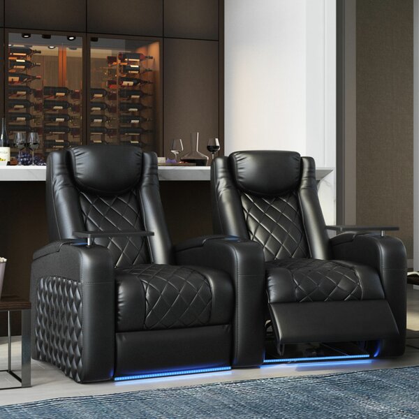 Azure HR Series Curved Home Theater Recliner (Row Of 2) By Red Barrel Studio