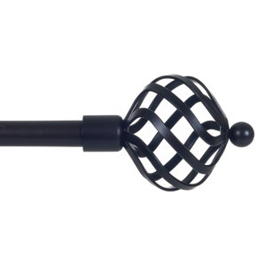 Stone Single Curtain Rod and Hardware Set