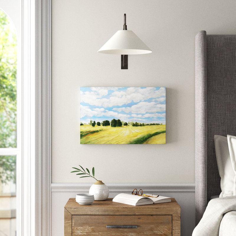 Rolling Rural Landscape Wrapped Canvas Painting Print Joss Main