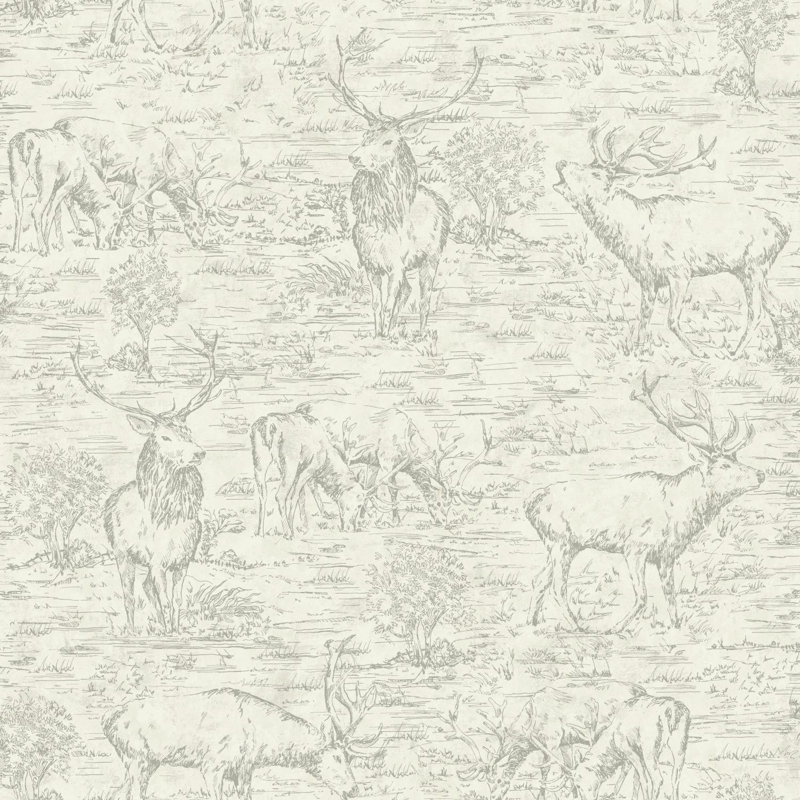 York Wallcoverings Stag 33 L X 20 5 W Toile Wallpaper Roll Reviews Wayfair