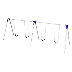 UPlay Today Double Bay Swing Set with Commercial Strap Seats