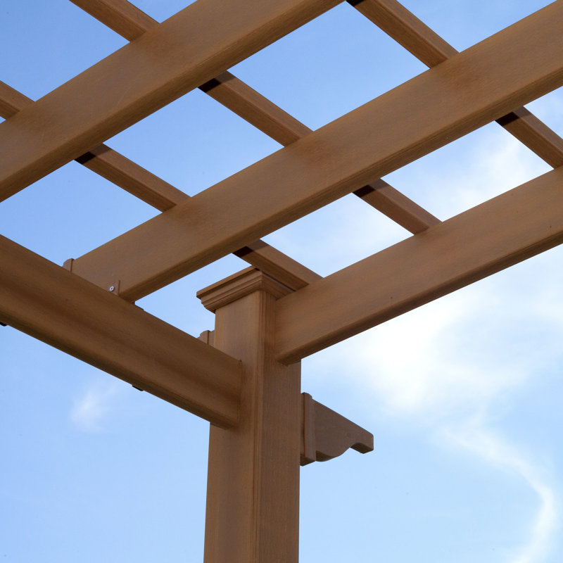 New England Arbors Eden Lakewood 6.5 Ft. W x 6.5 Ft. D Vinyl Pergola ...