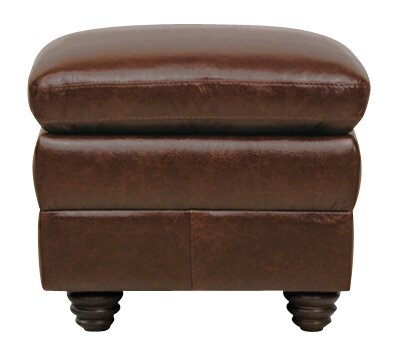 Mellor Leather Ottoman By Alcott Hill