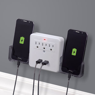 Electronics Charging Station Wayfair 3 Outlet Charging Station Surge Protector Wall Tap