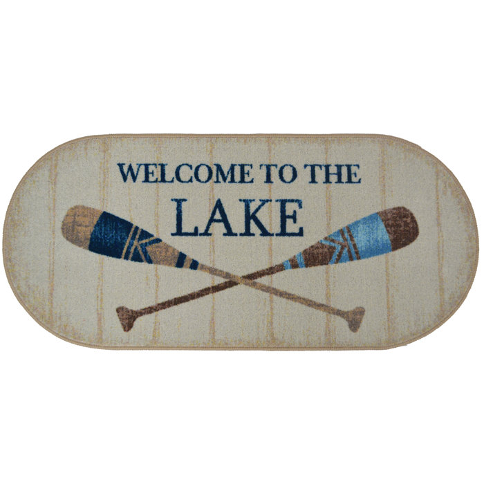 Costa Welcome To The Lake Accent 44 In X 20 In Indoor Only Door Mat