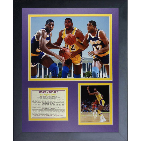 Magic Johnson Framed Memorabilia by Legends Never Die