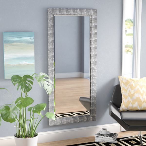 Grain Texture Modern Contemporary Beveled Wall Mirror Reviews